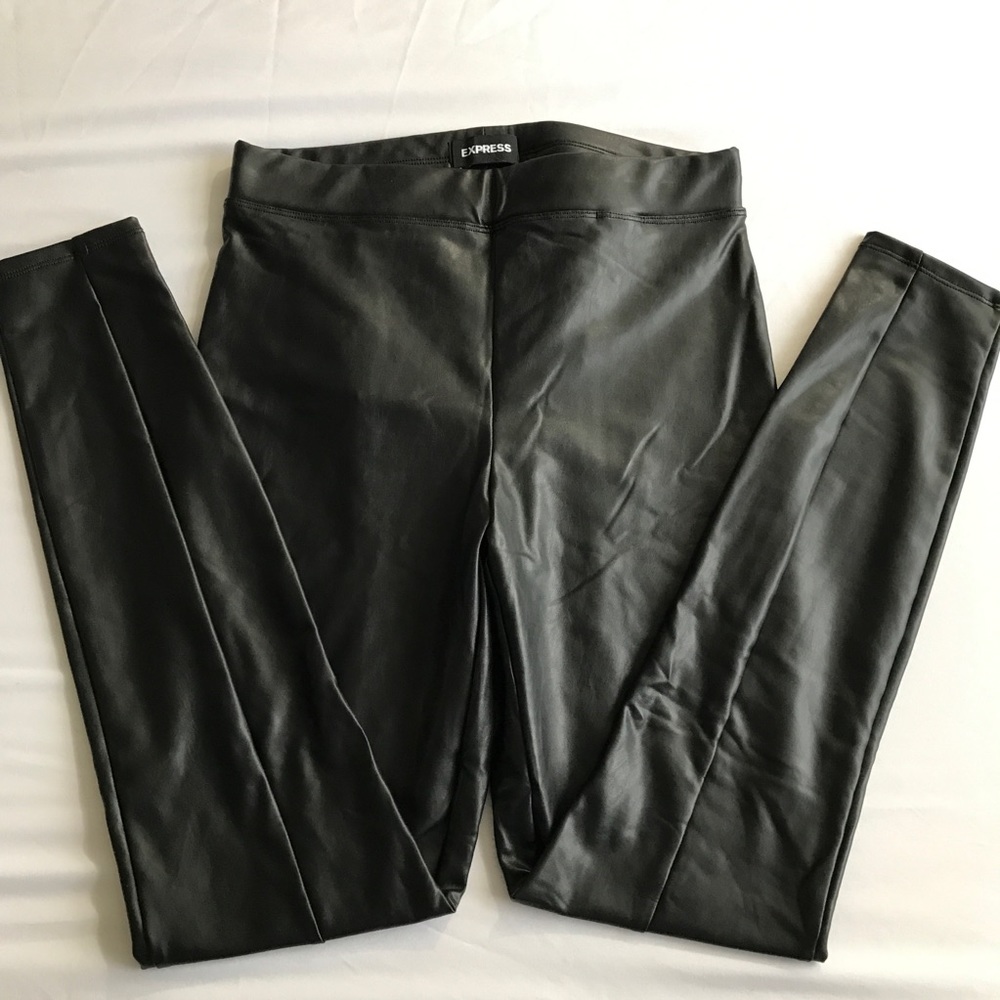 Express faux leather, high waisted leggings